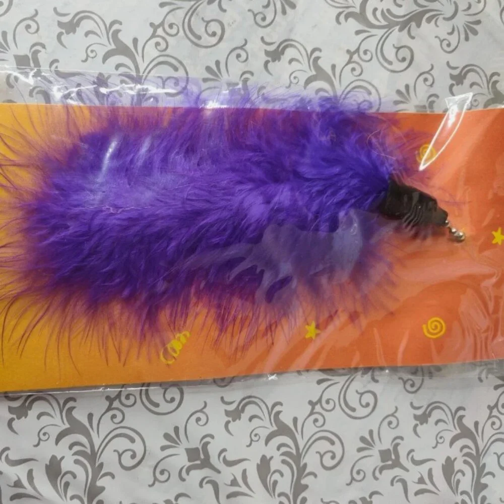 Lot of 3 Lazy Pet Interactive Tail Tease Cat Toy Purple, Orange, & Yellow C11